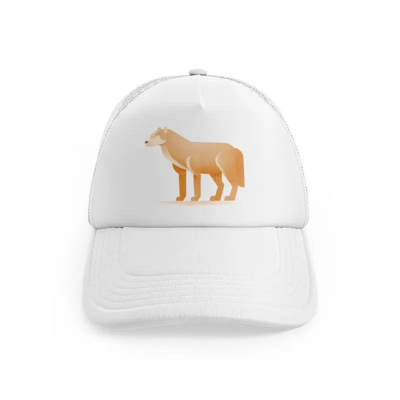 028 wolf white trucker hat