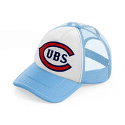 chicago cubs vintage sky blue trucker hat