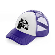 captain flag purple trucker hat