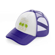 easily distracted by golf balls purple trucker hat