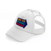 groovy love sentiments gs 09 white trucker hat