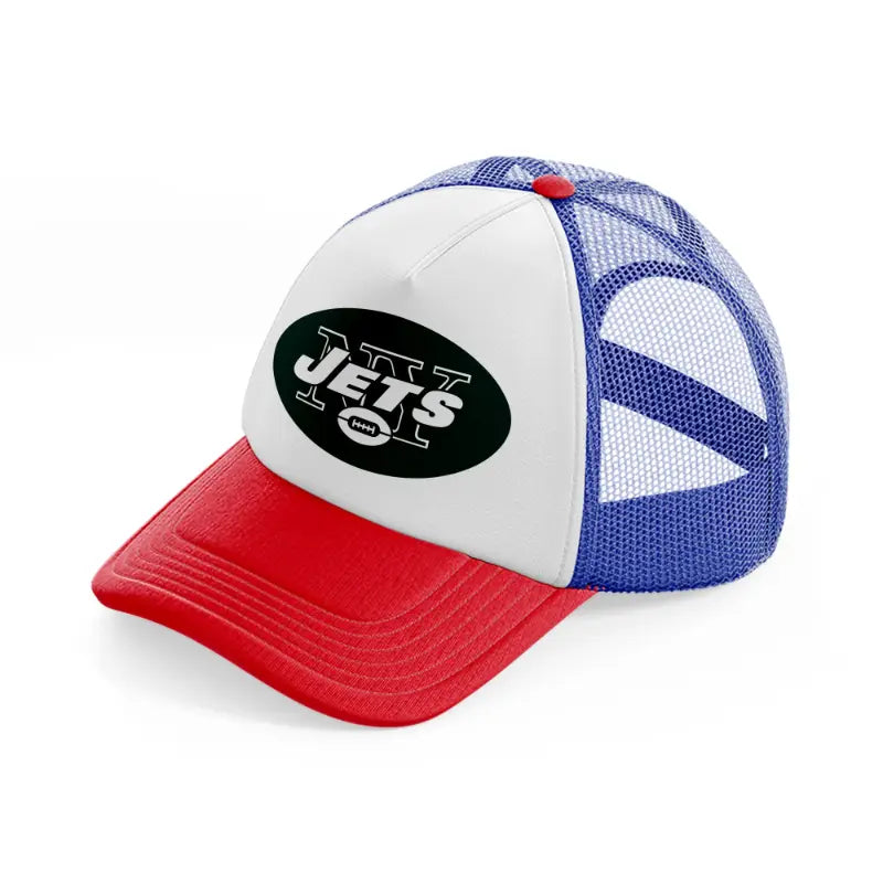 new york jets badge multicolor trucker hat