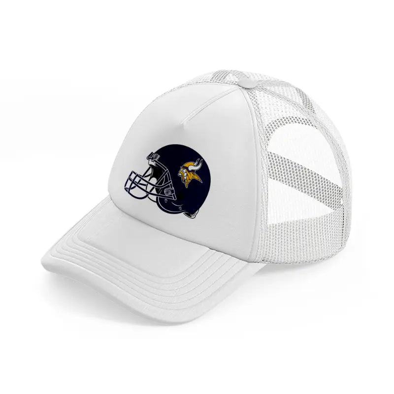 minnesota vikings helmet white trucker hat