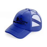 hunting season blue trucker hat