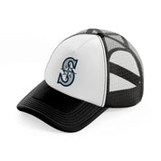 seattle mariners black and white trucker hat