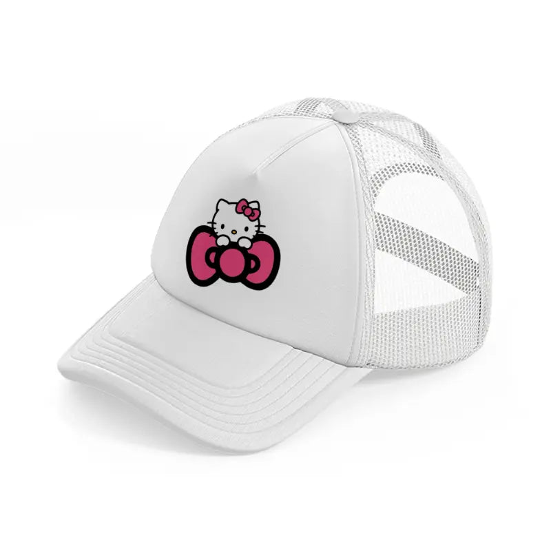 hello kitty bow white trucker hat