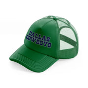 dallas cowboys text green trucker hat