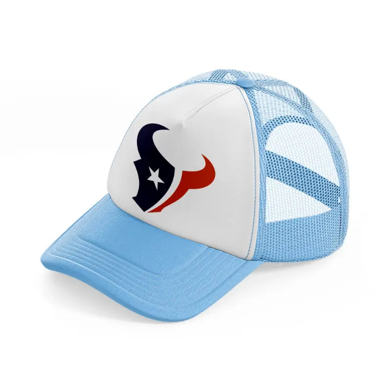 houston texans emblem sky blue trucker hat