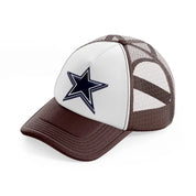 dallas cowboys 3d emblem brown trucker hat