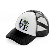 seattle seahawks love black and white trucker hat