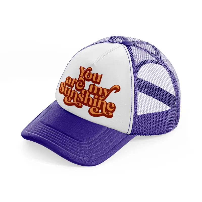 quote 01 purple trucker hat