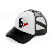 houston texans emblem black and white trucker hat