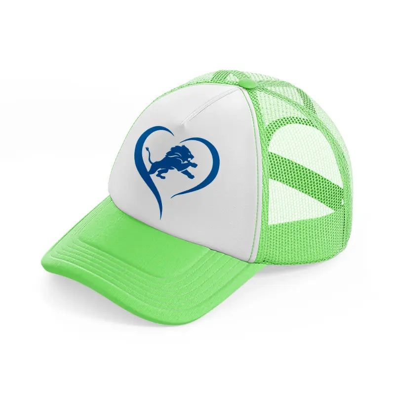 detroit lions lover lime green trucker hat