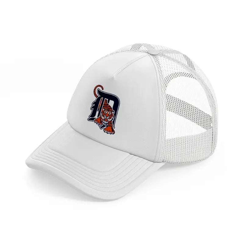 detroit tigers modern white trucker hat