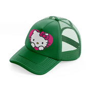 hello kitty love green trucker hat