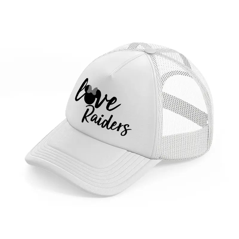 love raiders white trucker hat