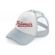 nationals logo grey trucker hat
