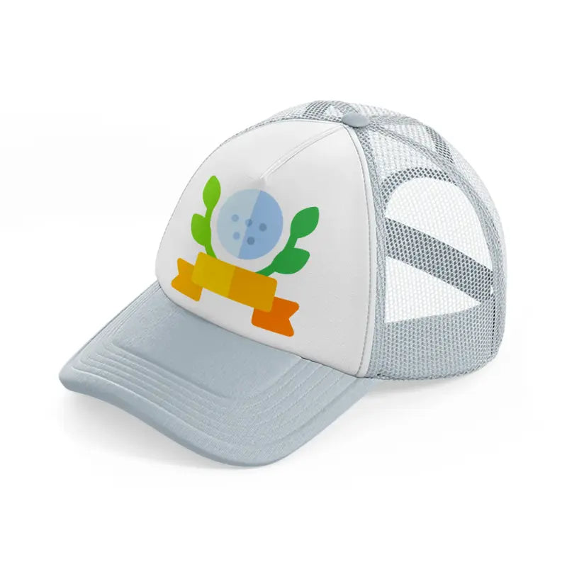 golf ball color grey trucker hat