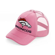 denver broncos logo pink trucker hat