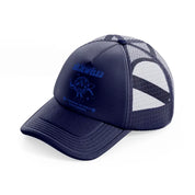 best believe i'm still bejeweled i can make the whole place shimmer navy blue trucker hat