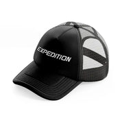 expedition black trucker hat