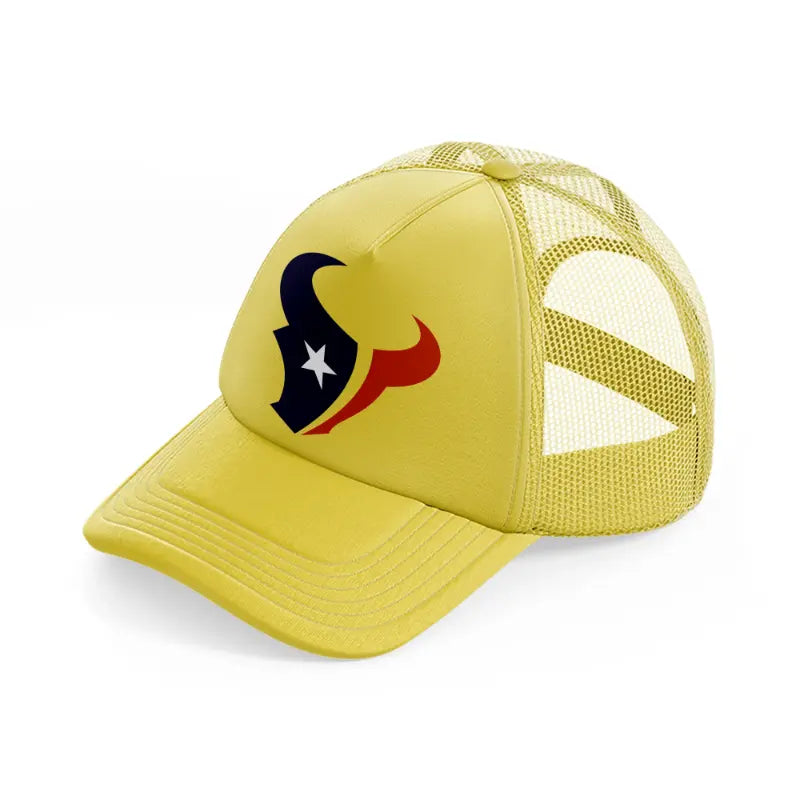 houston texans emblem gold trucker hat
