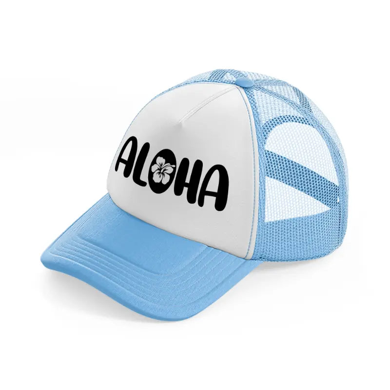aloha sky blue trucker hat