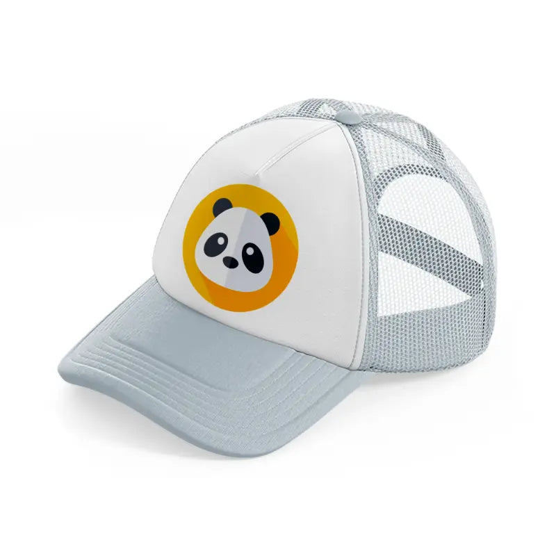 030 panda bear grey trucker hat