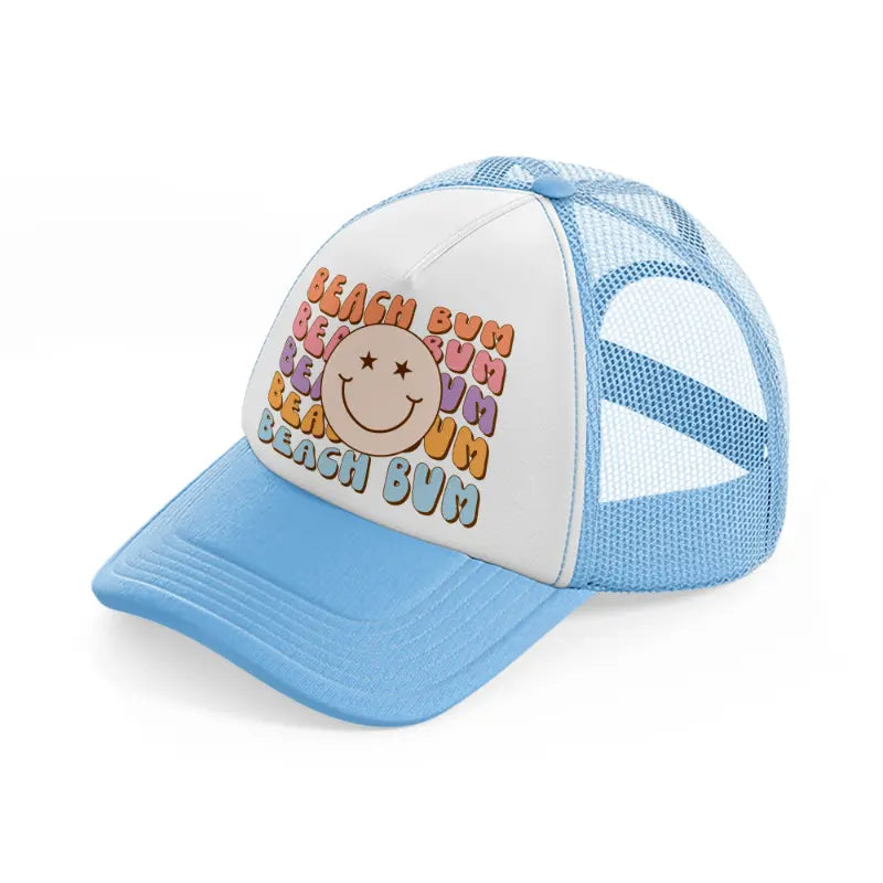 beach bum sky blue trucker hat