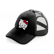 hello kitty basic black trucker hat