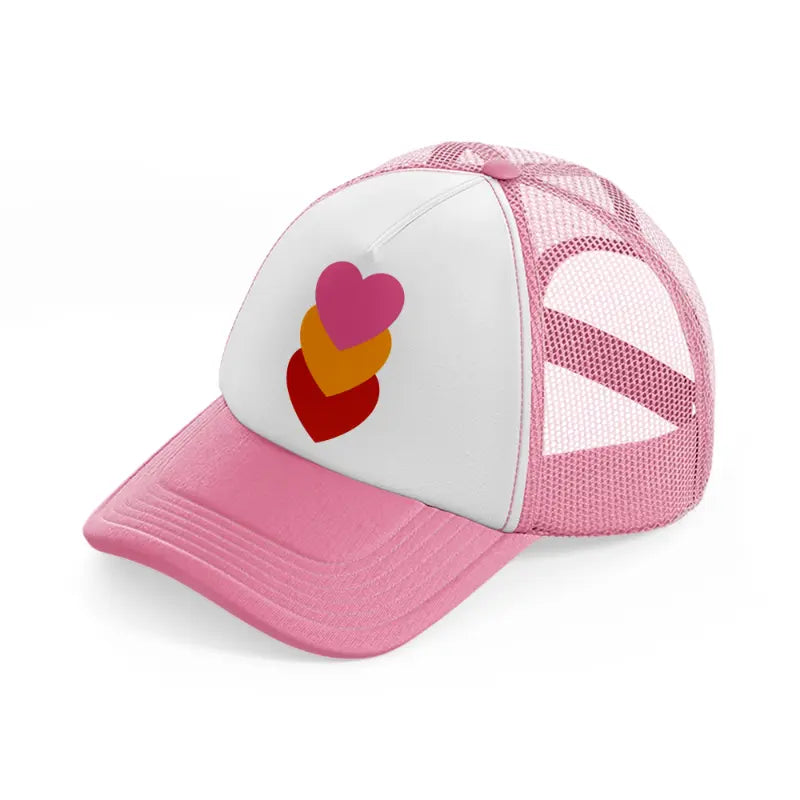 groovy 60s retro clipart transparent 31 pink and white trucker hat