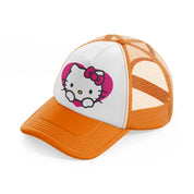 hello kitty love orange trucker hat