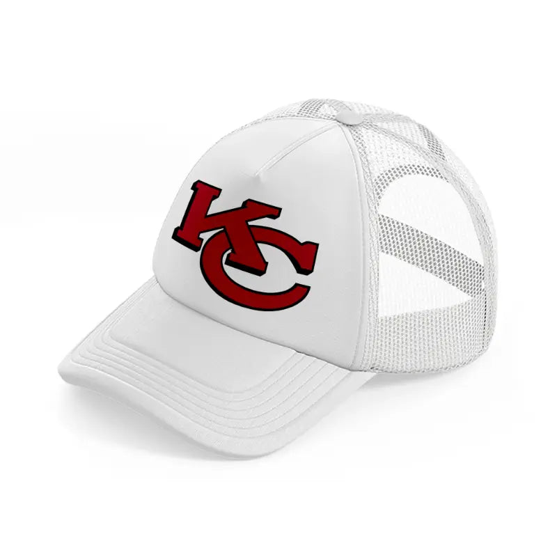 kansas city chiefs logo white trucker hat