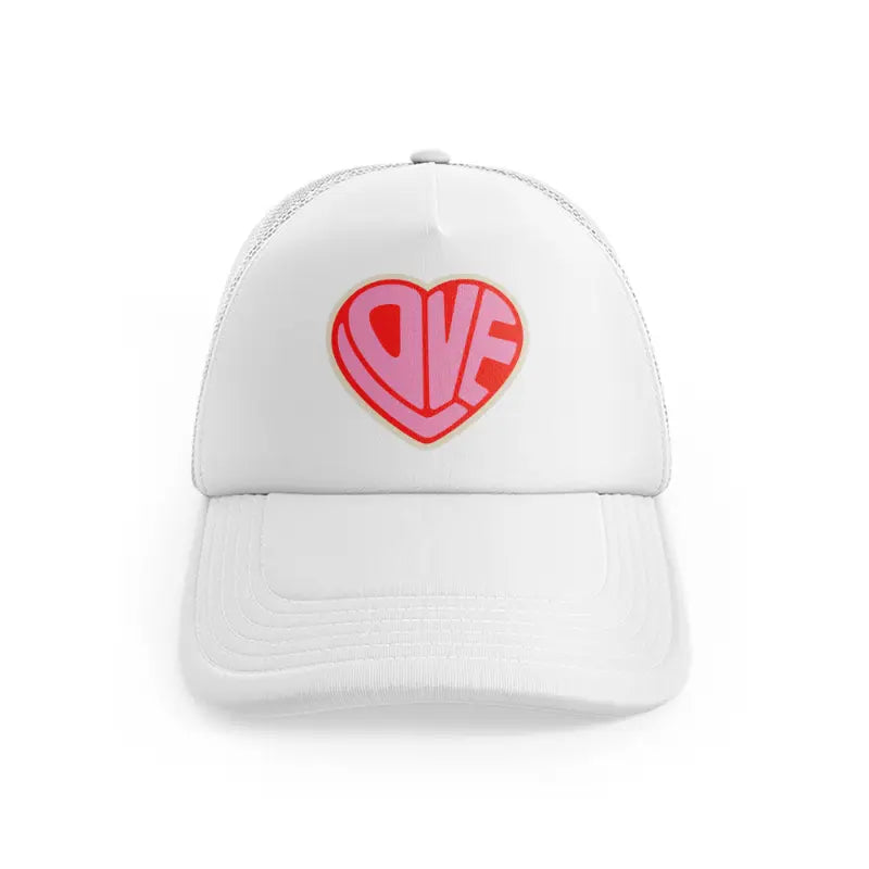 groovy love sentiments gs 08 white trucker hat
