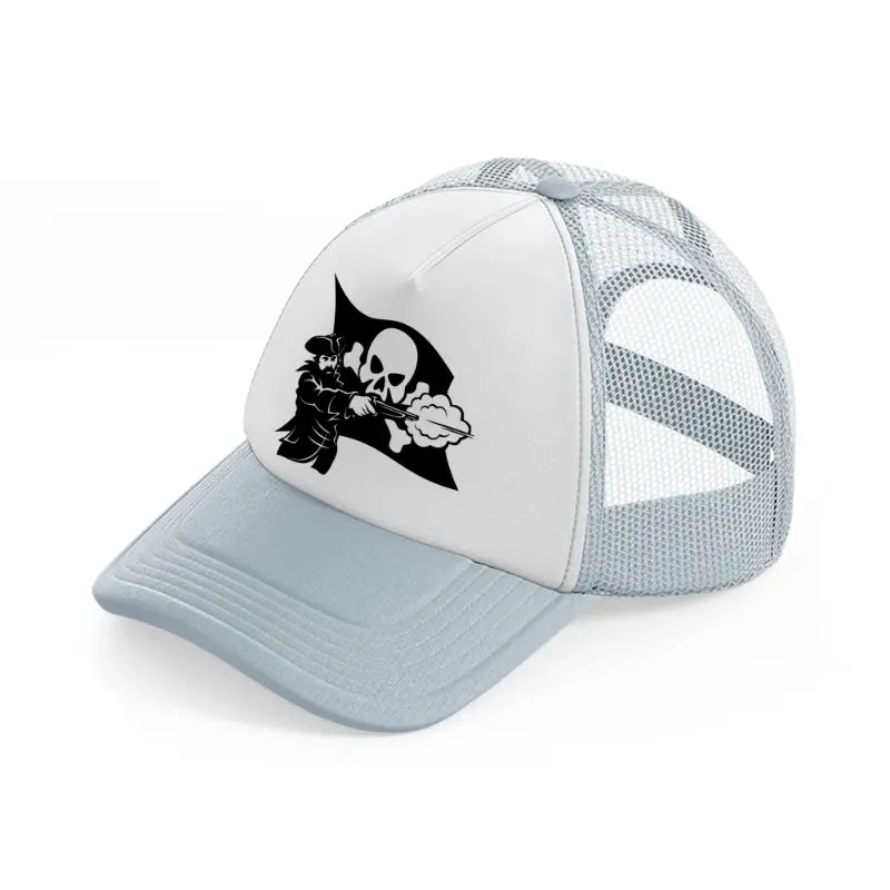 captain flag grey trucker hat