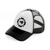 los angeles rams fan black and white trucker hat