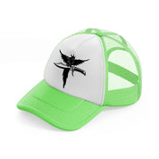 knife bird lime green trucker hat