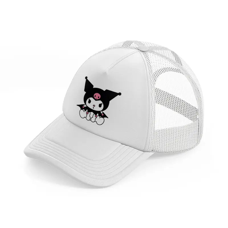 bat kitty white trucker hat
