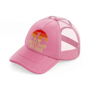 best dad by par orange pink trucker hat