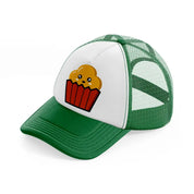 cupcake green and white trucker hat