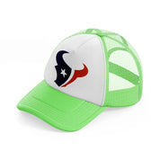 houston texans emblem lime green trucker hat