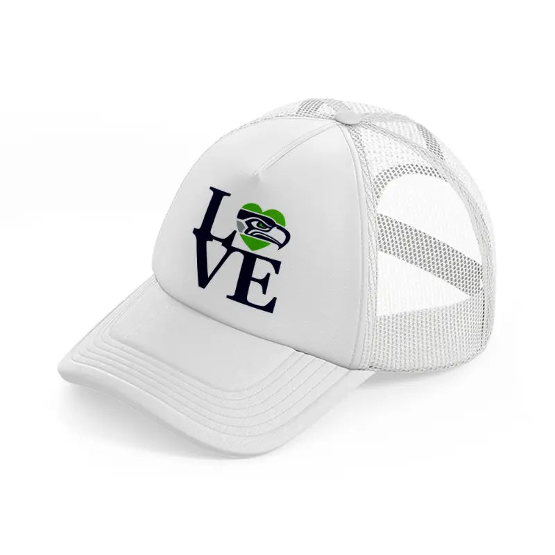 seattle seahawks love white trucker hat