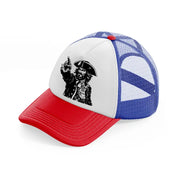 pirate finger pointing multicolor trucker hat