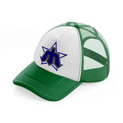 seattle mariners retro green and white trucker hat