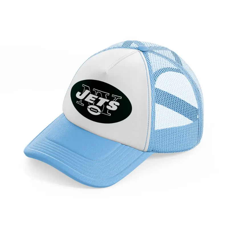 new york jets badge sky blue trucker hat
