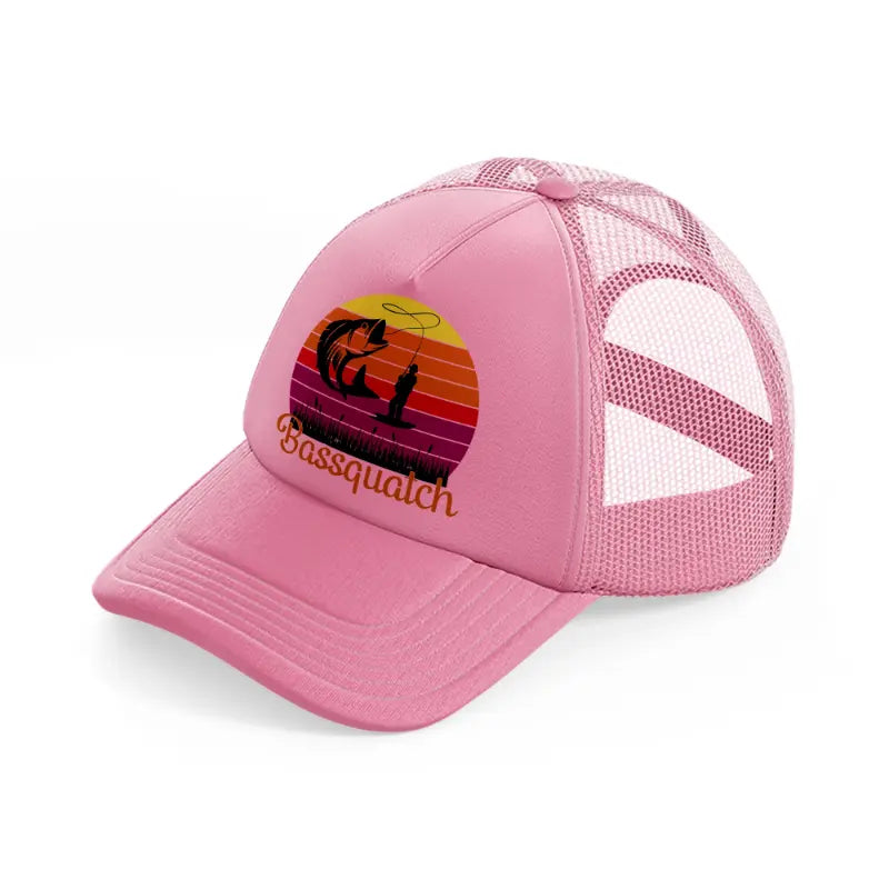 bassquatch pink trucker hat