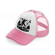 hunting site pink and white trucker hat