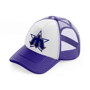 seattle mariners retro purple trucker hat