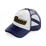 los angeles rams classic navy blue and white trucker hat