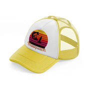 bassquatch yellow trucker hat
